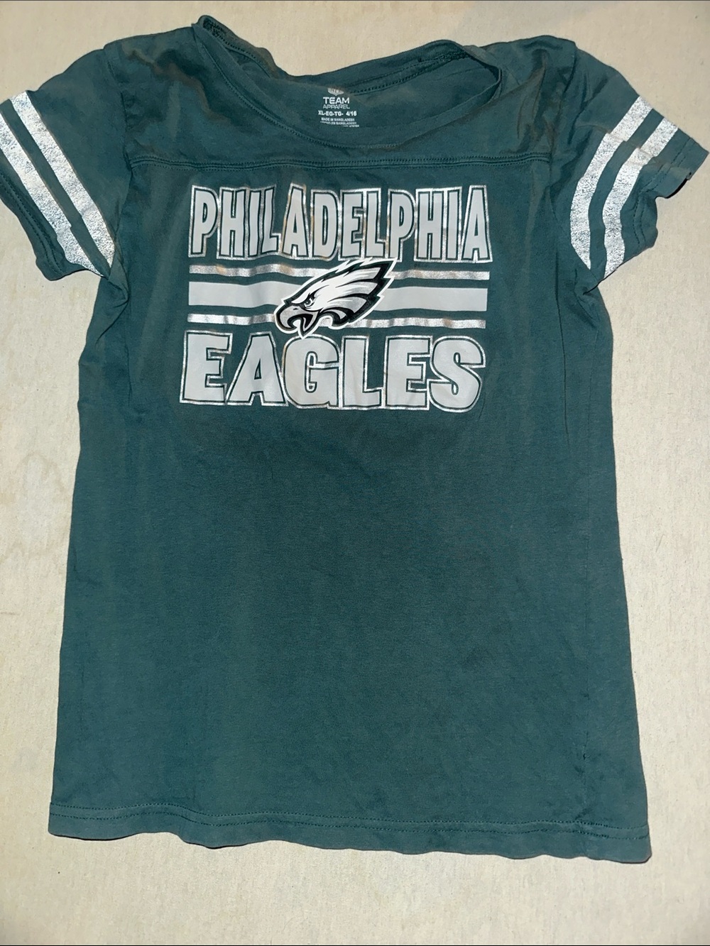 Kids Size XL Philadelphia Eagles Kids Green Graphic Tee